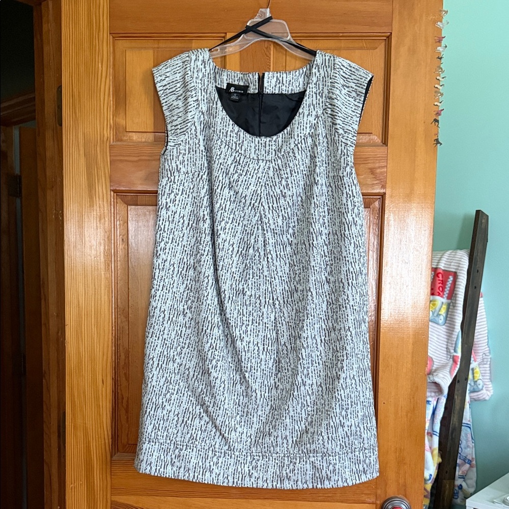 AB Studio Monochrome Textured Mini Dress